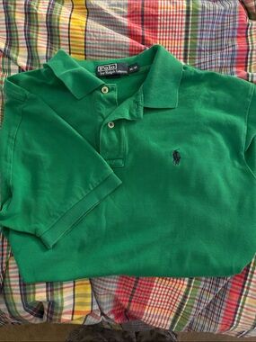 Polo by Ralph Lauren Bright Green Short Sleeve Polo with Navy Pony